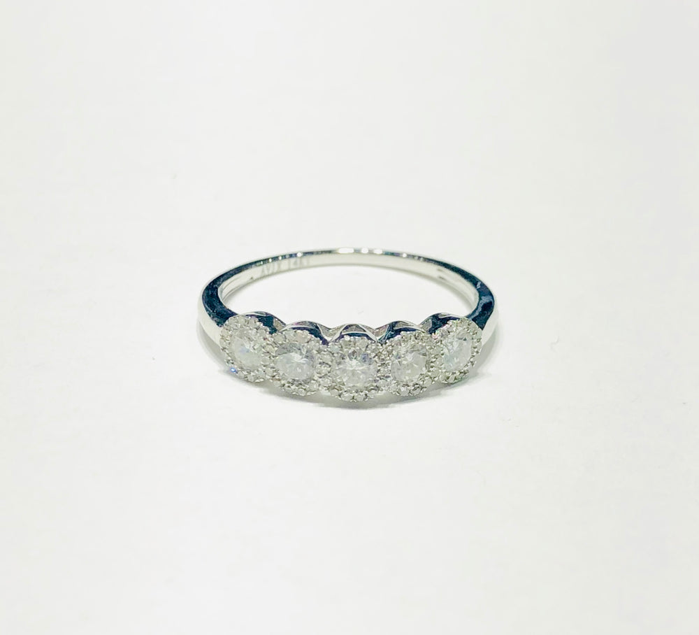 Five Round Diamond Ring (14K)