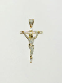 Pendant ເພັດ Jesus Crucifix (14K)