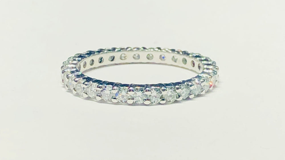 Eternity Band W/G Prong Setting VS Diamond Ring (14K)