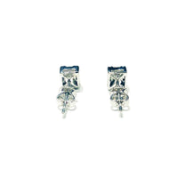 Diamond and Baguette Stud Earring (14K)