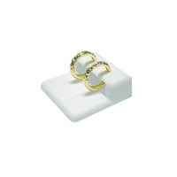 Yellow Gold Diamond-Cut Huggie Earring (14K)