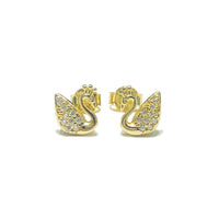Swan CZ Earring (14K)