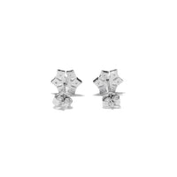 White Gold Snowflake CZ Earring (14K)