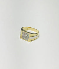 Nine CZ Square Ring (10K)
