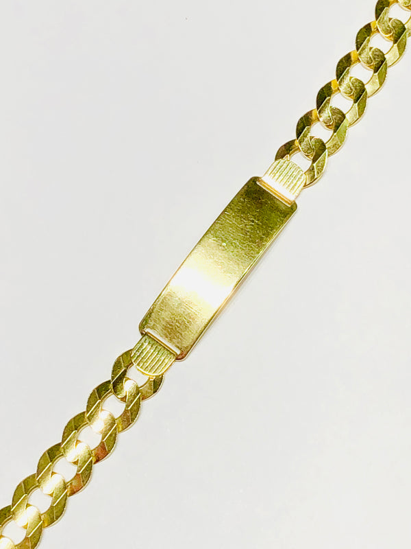 ID Italian Cuban Link Bracelet (14K)