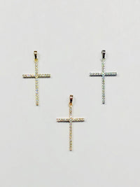 I-Diamond Cross Pendant (14K)