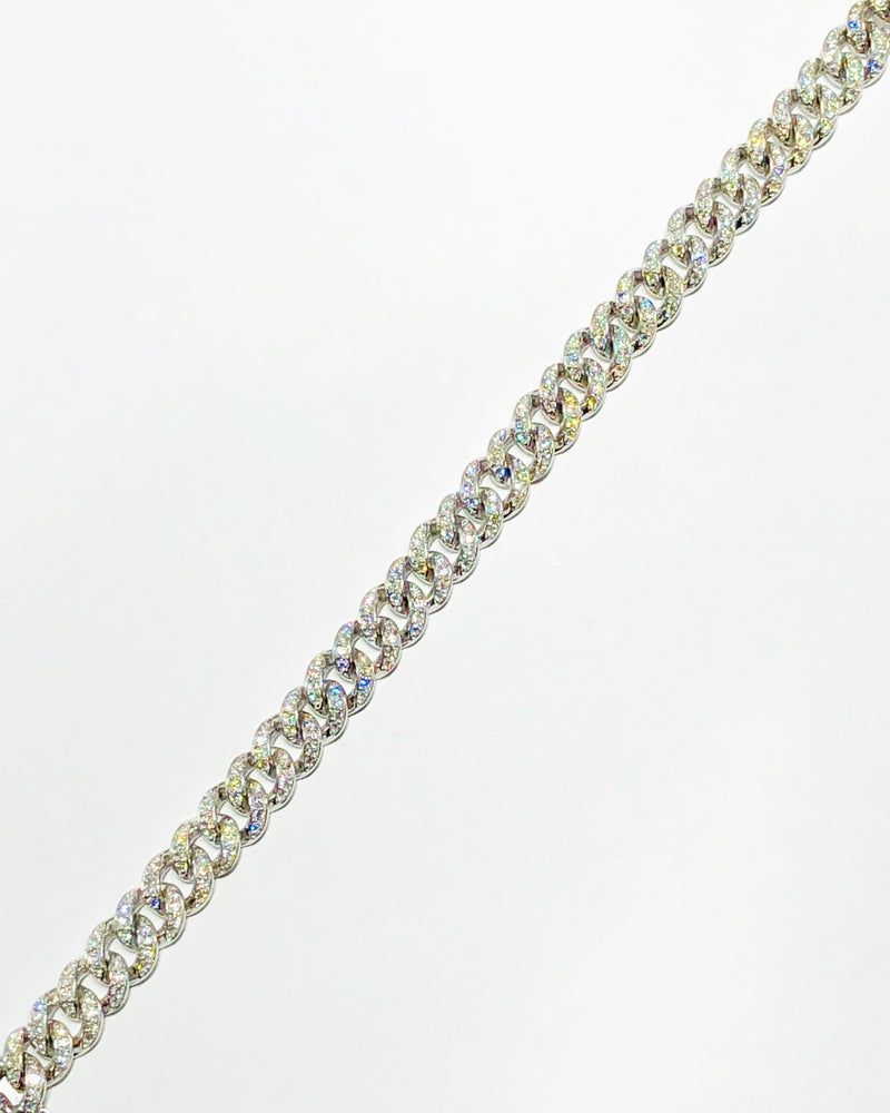 Diamond White Gold Miami Cuban Link Bracelet (14K)