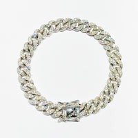 Diamond White Gold Miami Cuban Link Bracelet (14K)