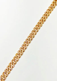 Diamond Rose Gold Miami Cuban link Bracelet (14K)
