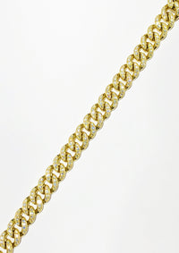 Ang Diamond Miami Yellow Gold Cuban nga nag-link sa Bracelet (14K)