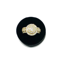 Круглое кольцо с бриллиантами (14K)