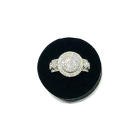 Круглое кольцо с бриллиантами (14K)