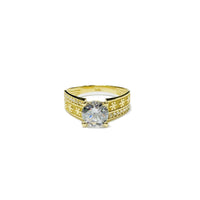 Snowflake Shaped CZ Ring (14K)