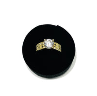 Snowflake Shaped CZ Ring (14K)