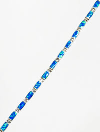 Bracciale Opale Blu (Argento)