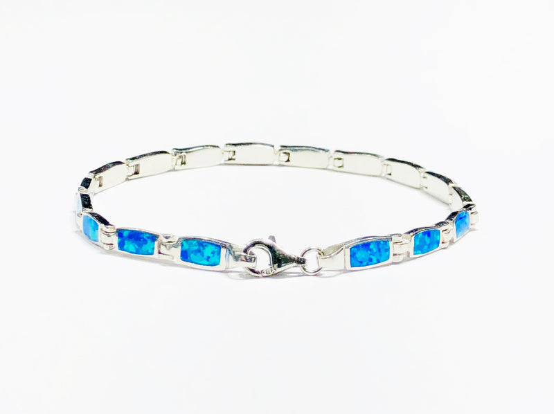 Blue Opal Bracelet (Silver)