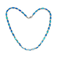 Blue Opal Chain (Silver)