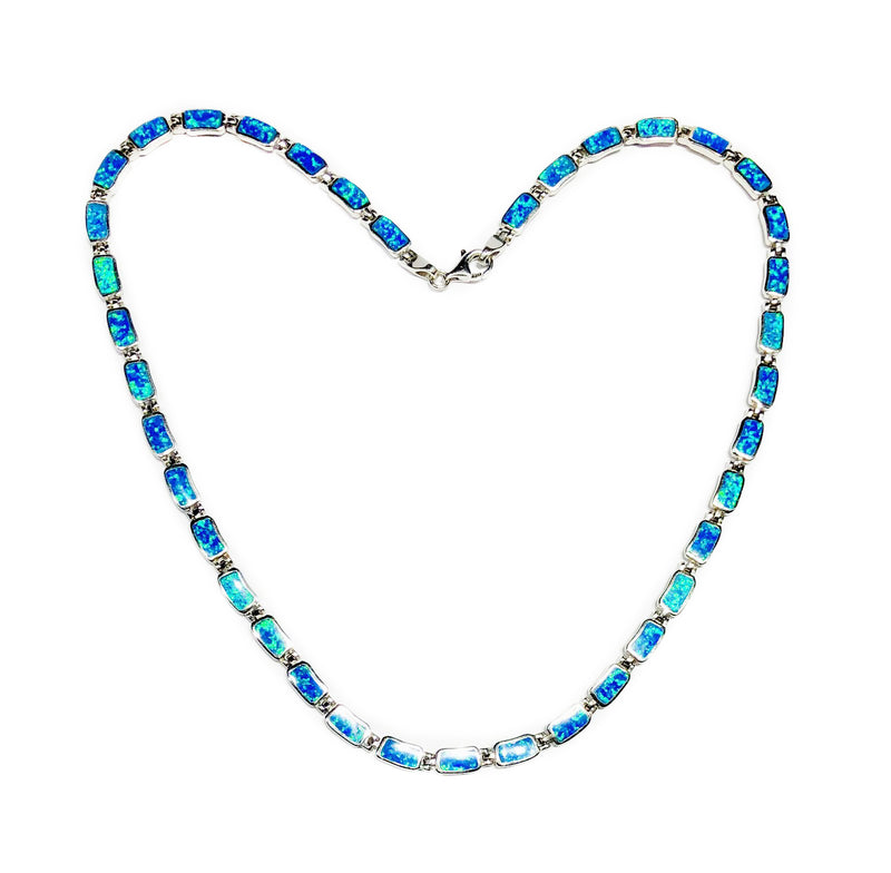 Blue Opal Chain (Silver)