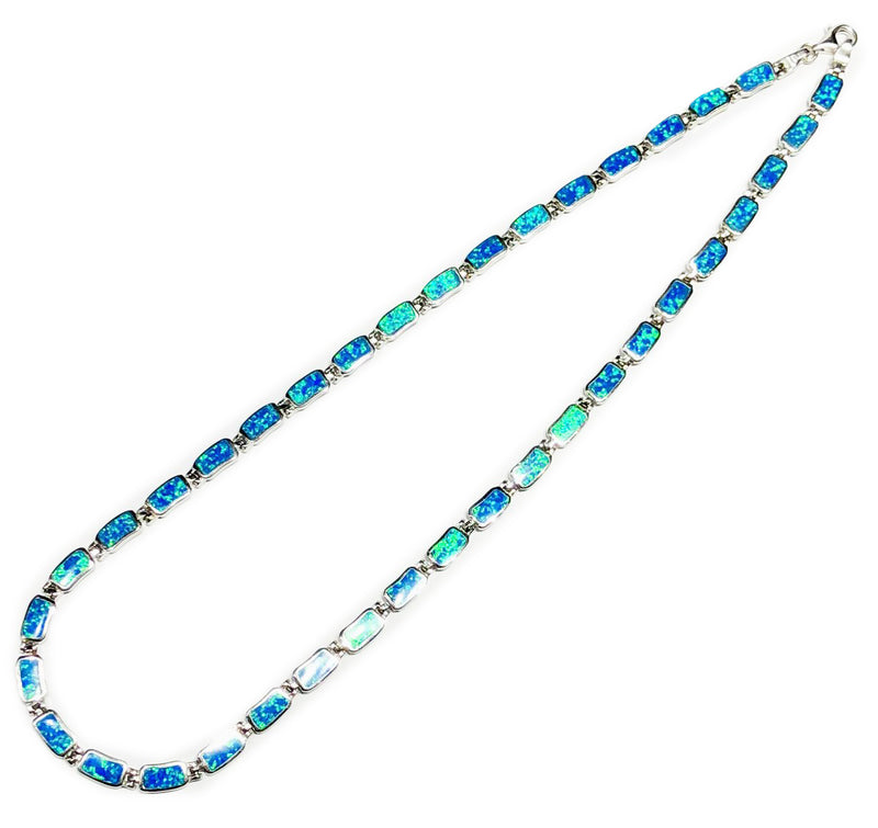 Blue Opal Chain (Silver)