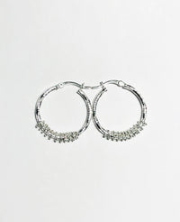 Spring Hoop Earrings (Silver)