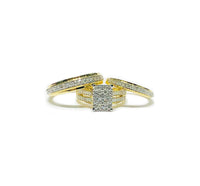 Three-Price Engagement Yellow Gold Diamond Ring (14K)
