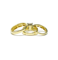 Three-Price Engagement Yellow Gold Diamond Ring (14K)