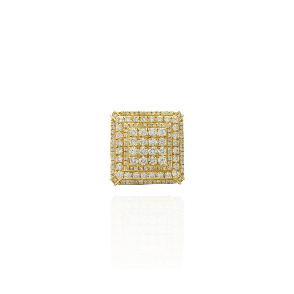 Prong-Set Diamond Square Ring (14K)