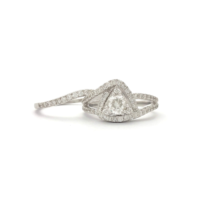 Penrose Triangle Two-Pieces Diamond Ring (14K)