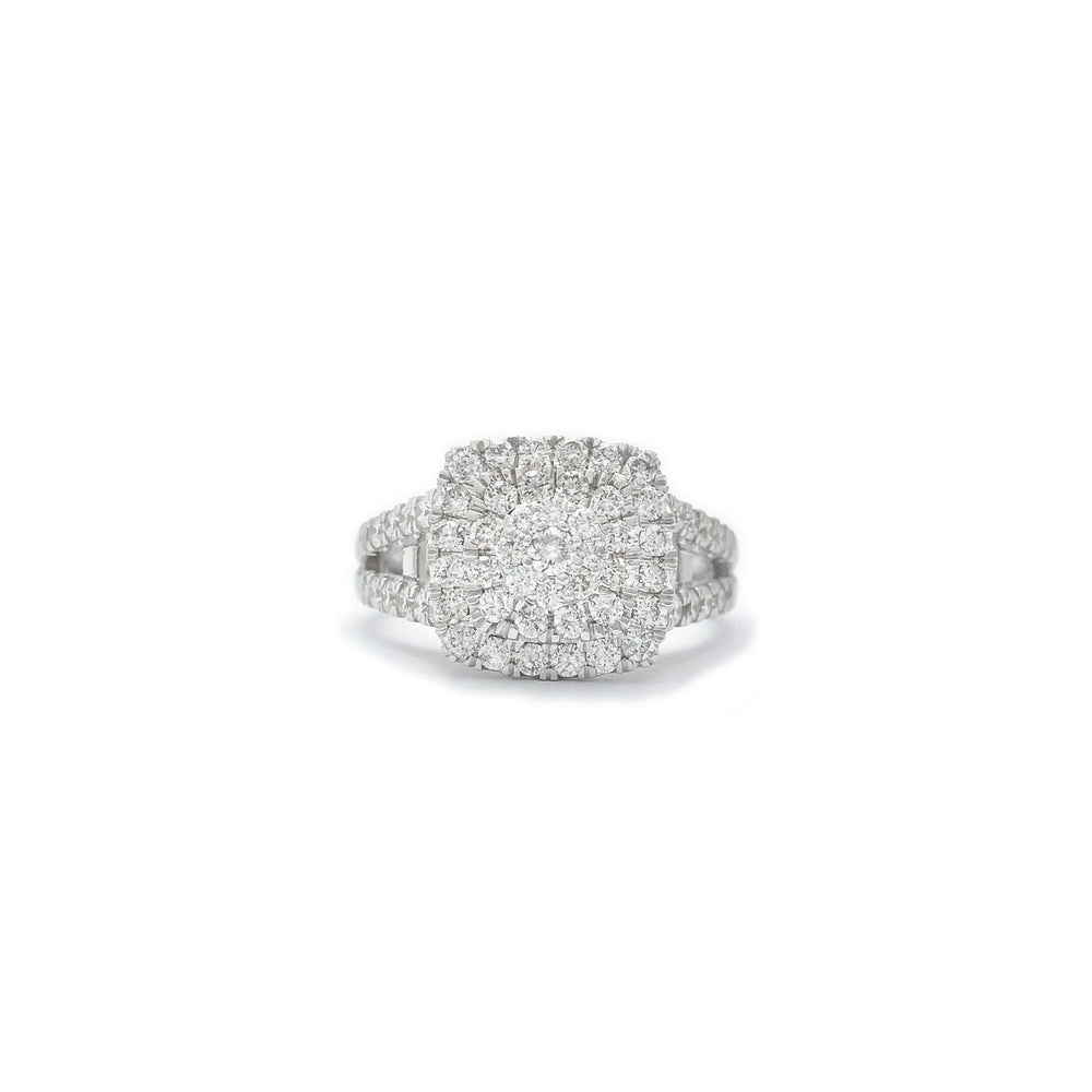 Square & Round Diamond Ring (14K)