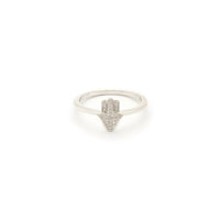 Hamsa Diamond White Gold Ring (14K)