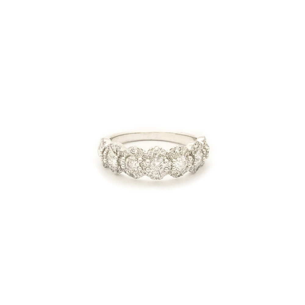 Iced-Out Seven Round Diamond Ring (14K)