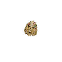 Вишебојни камени индијски прстен за главу (14К)