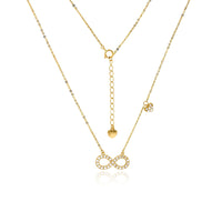 Yellow Gold Micropave Infinity Necklace (14K)