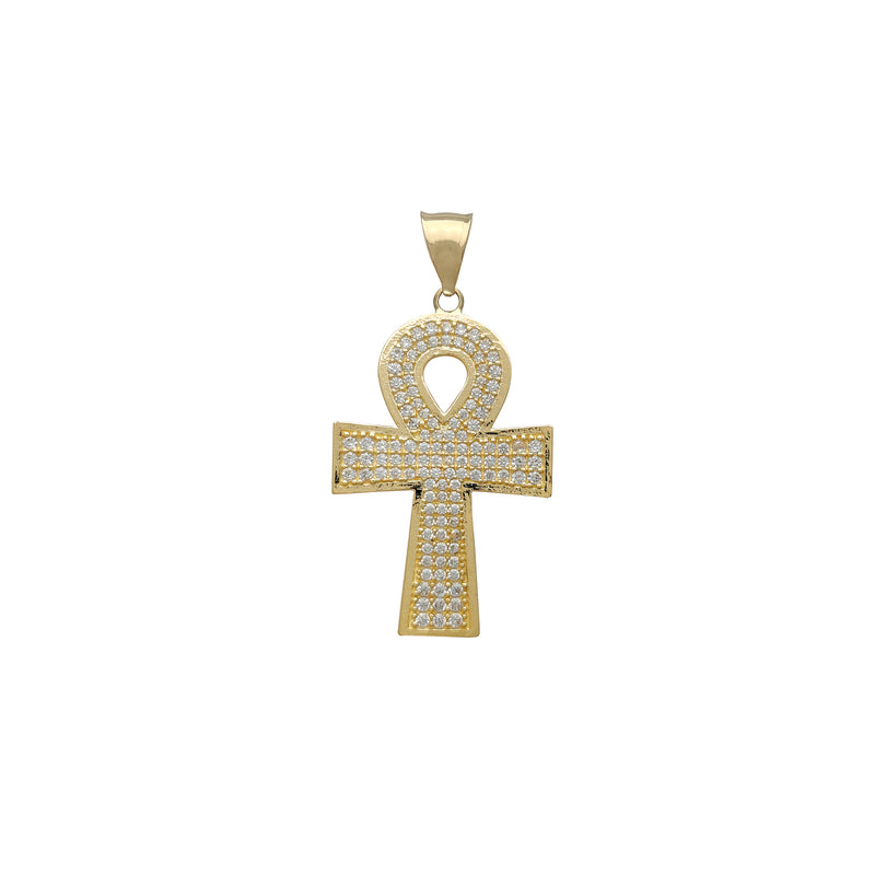 Iced-Out Ankh Pendant (14K) Popular Jewelry New York