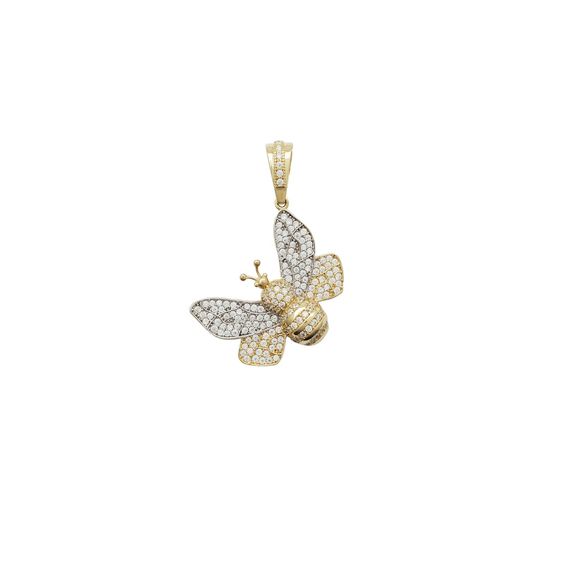 Iced-Out Bee CZ Pendant CZ Pendant (14K)
