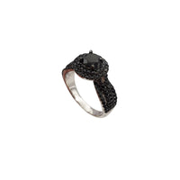 Iced-Out Black CZ Ring (Silver)