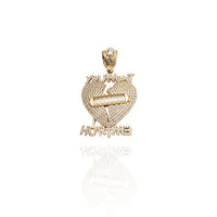 Iced-Out Broken Heart CZ Pendant (14K) New York Popular Jewelry