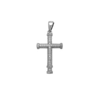 Iced-Out Cross Pendant (Silver) Popular Jewelry New York
