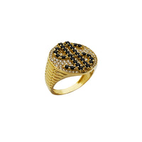 Iced-Out Dollar Sign Signet Ring (10K) Popular Jewelry New York