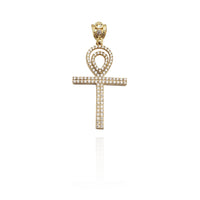 Iced-Out Double Loop Ankh CZ Pendant (14K) New York Popular Jewelry