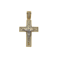 Iced-Out Faceted Cut Crucifix Pendant (14K) Popular Jewelry New York