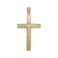 Iced-Out Faceted Cuts Cross Pendant (14K) Popular Jewelry New York