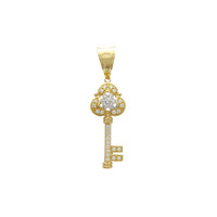 Iced-Out Floral Key Pendant (14K) Popular Jewelry New York