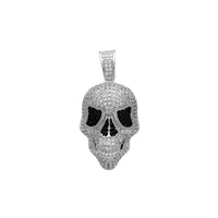 Iced-Out Ghost Skull Pendant (Silver) Popular Jewelry New York