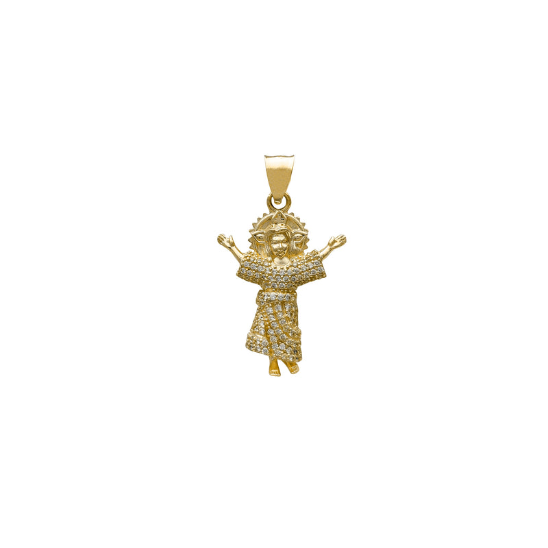 Iced-Out Halo Baby Jesus Pendant (14K) Popular Jewelry New York