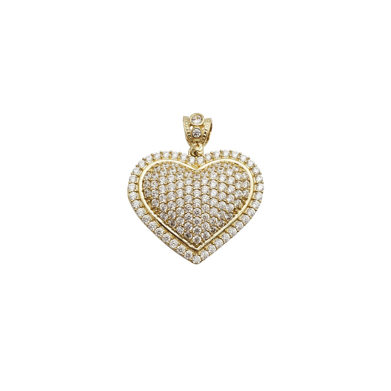 Iced-Out Heart CZ Pendant (14K)