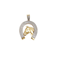 Iced-Out Horseshoe & Horse Head Pendant (14K) Popular Jewelry New York