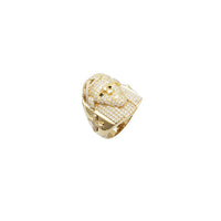 Iced-Out Jesus Head CZ Ring (14K)