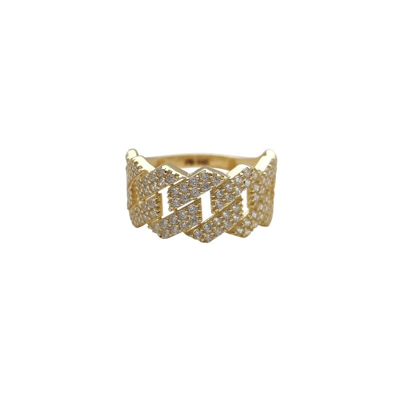 Iced-Out Monaco Edged Ring (14K) Popular Jewelry New York