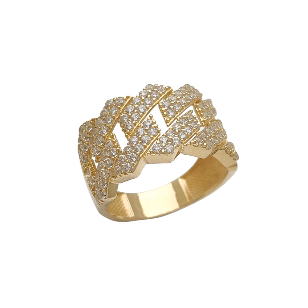 Iced-Out Monaco Edged Ring (14K) Popular Jewelry New York